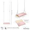 MAMOI® Altalena in legno con seduta in velluto, tavoletta Anteprima dell’immagine prodotto 2