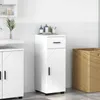 vidaXL Mobiletto da bagno bianco, 30 x 35 x 80 cm, Anteprima dell’immagine prodotto 2