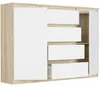 Komoda 140 cm zásuvky dveře skříňka FRAMIRE R-140-S4 mix Náhled obrázku produktu 5