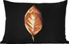 MuchoWow® Outdoor Kissen - Blätter - Chic - Gold - Pflanzen Produktbild-Vorschau 1