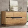 Merax Sideboard 140cm mit 3 Türen und verstellbare Böden, Produktbild-Vorschau 1