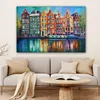 Leinwandbilder 120x80 cm - Amsterdam - Öl - Kanal - Malerei Produktbild-Vorschau 6