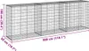 vidaXL Gabion z pokrywą 300x50x100 cm Ocynkowane żelazo Podgląd zdjęcia produktu 6
