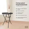 IvoQ Table haute noire – Housse extensible noire incluse – Voir les images du produit 3