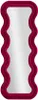 A full-length mirror with a wavy pink frame. Podgląd zdjęcia produktu