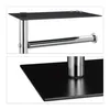 relaxdays Garniture WC argentée, noire Métal Voir les images du produit 5