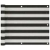 vidaXL Pare-vue balcon HDPE 75x500 cm Anthracite et blanc Voir les images du produit 5