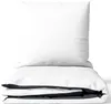 Bettwäsche Set Baumwolle 135x200 cm Weiß Wende Design mit Produktbild-Vorschau 1