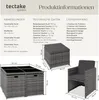 tectake® Aluminium Rattan Sitzgruppe Manhattan wetterfest Produktbild-Vorschau 6