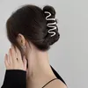sada 4 kovových sponek do vlasů Silver Large Hair Clips Náhled obrázku produktu 7