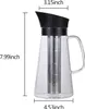 A clear product shot of a cold brew coffee maker with dimensions indicated. Náhled obrázku produktu
