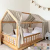 Musselin Hausbett Himmel für Kinderzimmer mit Gold Produktbild-Vorschau 1