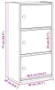 vidaXL Libreria grigio cemento 40x24x77 cm materiale a base Anteprima dell’immagine prodotto 8