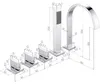 Mucola Wasserhahn Badewannenarmatur HandBraunse Silber5 Produktbild-Vorschau 3