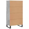 vidaXL Highboard gris béton 60x36x110 cm Bois composite Voir les images du produit 2
