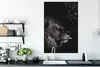 MuchoWow® Poster Löwe - Zigarette - Schwarz - Weiß 80x120 Produktbild-Vorschau 3
