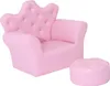 HOMCOM Kindersofa mit Ottomane Kindercouch in Kronenform Produktbild-Vorschau 9