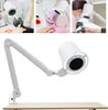 Collage of images showing a nail dust collector with LED light in use and a separate product shot. Podgląd zdjęcia produktu