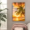 MuchoWow® - Leinwandbilder - Sonnenuntergang - Palme - Produktbild-Vorschau 2