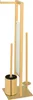 WENKO Stand WC-Garnitur Mod. Rivalta Gold, Edelstahl Produktbild-Vorschau 1