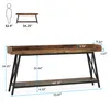 A diagram showing the dimensions of a console table, with a smaller diagram of the table at the top. Anteprima dell’immagine prodotto