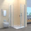 Duschkabine 90x90x185 cm Falttür, Duschabtrennung  Produktbild-Vorschau 4