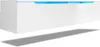 A white floating TV cabinet with blue LED lighting. Náhled obrázku produktu