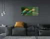 Glasbilder 140x70 Wandkunst Bunte Papageien auf einem Zweig Produktbild-Vorschau 4
