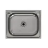 A top-down view of a stainless steel sink on a white background. Produktbild-Vorschau