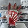 8 tlg Messerset Kochmesser Messerständer drehbar Edelstahl Produktbild-Vorschau 3