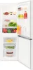 An open white refrigerator filled with various food items and drinks. Produktbild-Vorschau