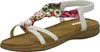 Sportliche Sandalette bis 30mm Sohlenhöhe B718-2-WH Produktbild-Vorschau 1