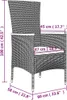 vidaXL Chaises de jardin avec coussins 2 pcs. Poly rotin Voir les images du produit 8