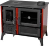 Kaminofen mit Backfach und Herdplatte 4013 Rot Holzofen 8 Produktbild-Vorschau 3