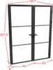 Aluminium und gehärtetes Glas 2-flügelige Komplett-Tür - 2 Produktbild-Vorschau 6