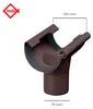 INEFA Ablaufstutzen halbrund, PVC NW100/DN75 Dunkelbraun Produktbild-Vorschau 2