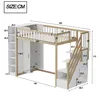 A diagram of a loft bed with dimensions indicated. Anteprima dell’immagine prodotto