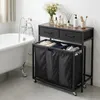 COSTWAY wasmand, 2-in-1 wasverzamelaar en console, Productafbeelding-voorbeeld 8