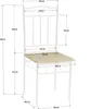 A diagram of a chair with dimensions indicated by lines and numbers. Náhled obrázku produktu