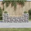 vidaXL Gabionová zahradní lavice 183x41x60,5 cm z masivního Náhled obrázku produktu 2