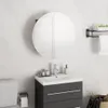 vidaXL Kúpeľňová skrinka s okrúhlym zrkadlom a LED diódou Náhľad obrázku produktu 2