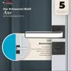 A close-up view of a black and white door handle set, with text and branding elements. Produktbild-Vorschau