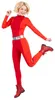 Spion-Damenkostüm für Fasching Helden-Anzug rot S (36/38) Produktbild-Vorschau 4