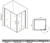 Eck Duschkabine 120x90x195cm Doppel Schiebetür Produktbild-Vorschau 10