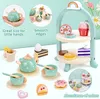 Atoylink Holz Tee Set Kinder Teeservice mit Dessert Kuchen Produktbild-Vorschau 2
