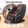 A massage chair with various features highlighted by text overlays. Produktbild-Vorschau