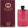 A bottle of Gucci Guilty Absolute pour Femme Eau de Parfum and its packaging are displayed side-by-side against a white background. Náhled obrázku produktu