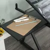 Zimilo Zeichentisch Schwarz mit Hocker, Glas Tischplatte Produktbild-Vorschau 5