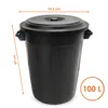 Bidone universale con coperchio - 100 litri - Pattumiera Anteprima dell’immagine prodotto 3