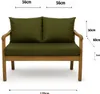 Gartenkissen Set grün – 120x60 + 2x50x56 cm – Für Produktbild-Vorschau 8